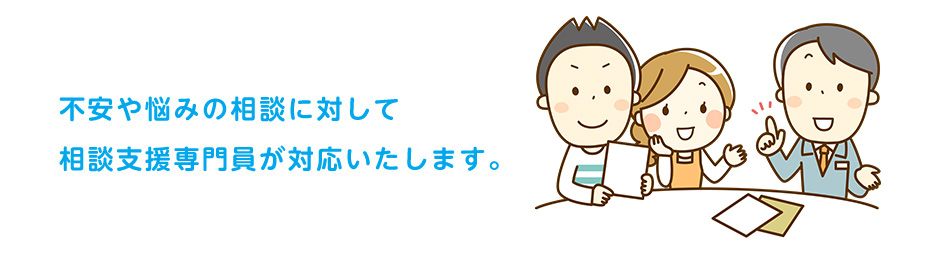 不安や悩みの相談に対して、相談支援専門員が対応いたします。